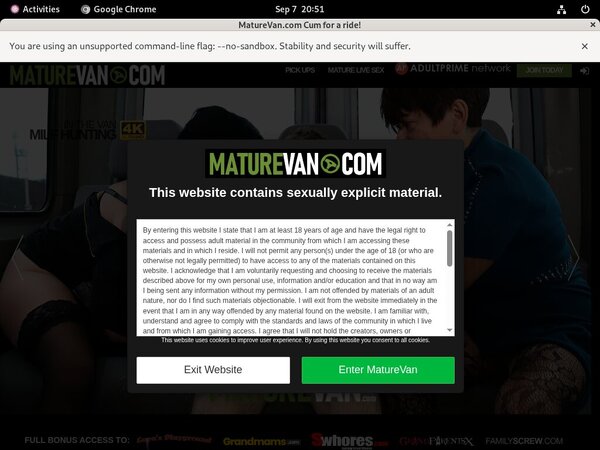 Discount Maturevan.com Account