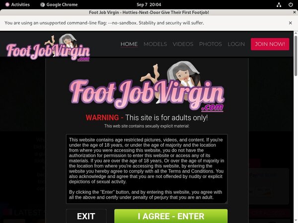 Foot Job Virgin By SMS