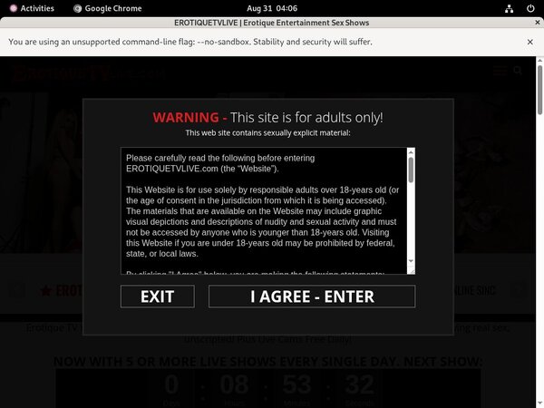 Free Erotiquetvlive.com Account Logins