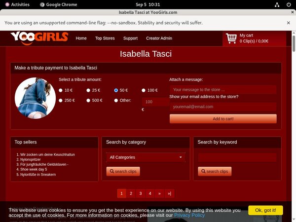 Isabella Tasci Member Sign Up
