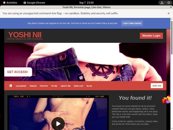Login To YoshiNii For Free