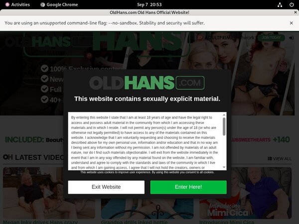 Oldhans.com Discount Password