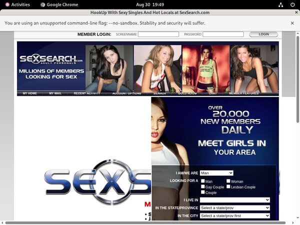 Sex Search Sign