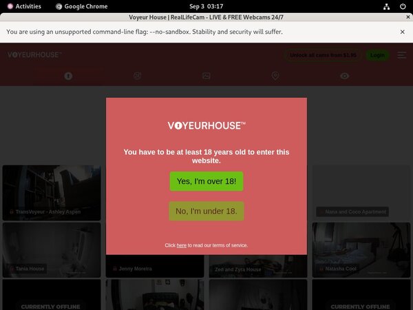 Voyeurhouse Login Details