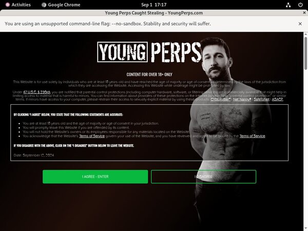 Young Perps Signup Page